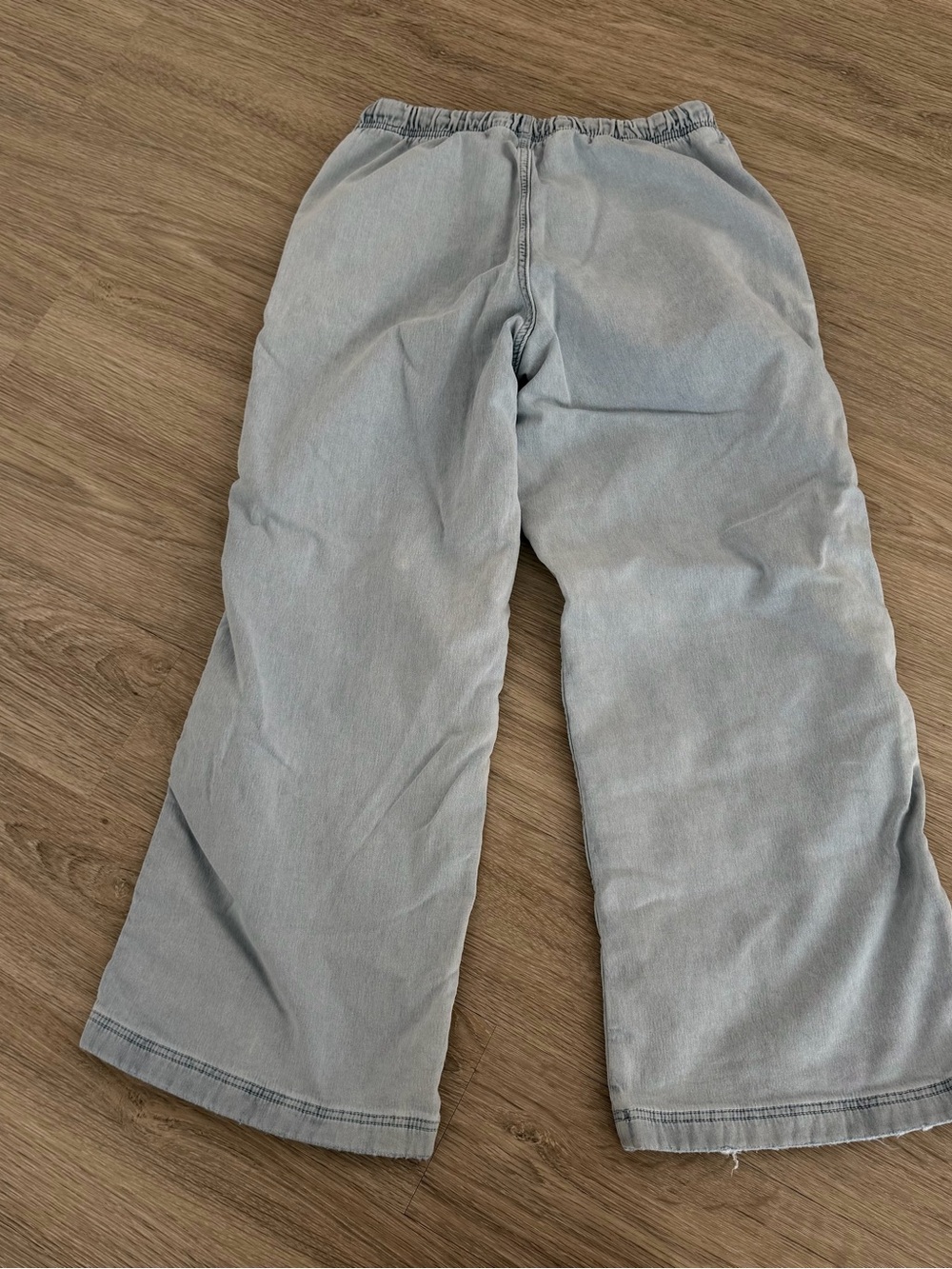 aerie Light Blue Wide-Leg Drawstring pants - Picture 5 of 6